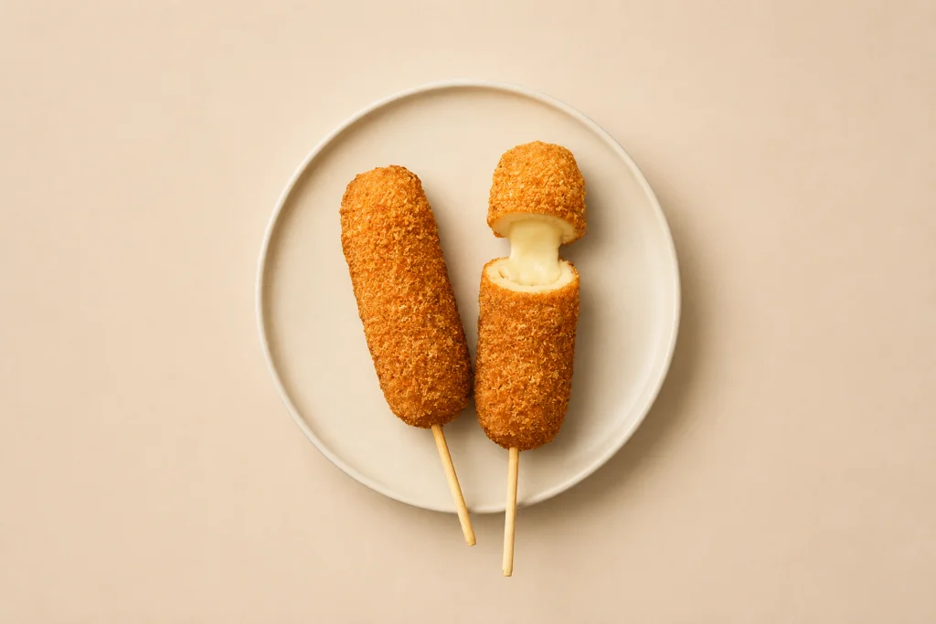 Corn Dog 1pc (Mozzarella Cheese & Rice Cake)
