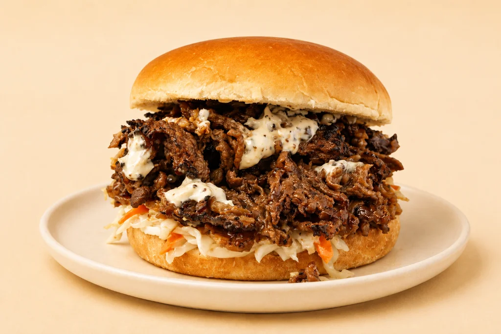 Flamed-Grilled Beef Sandwich